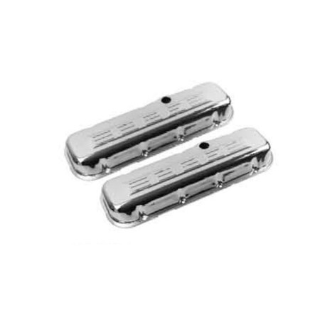 Absurdo Steel Baffled Short 396 Valve Cover for 1965-1995 BBC 396-502, Chrome AB2205638